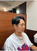 センター/メンズ/束感ショート/ツーブロック/理容室