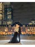 前撮りヘア　花嫁ヘアメイク　ブライダル　アップスタイル