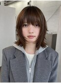 レイヤーカット / ザクザクレイヤー / 顔周りカット / ブラウン