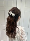 girlyハーフアップ