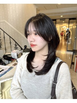 ヘアスタジオ アルス 御池店(hair Studio A.R.S) ハッシュカットレイヤーカットセミロング黒髪10代20代30代