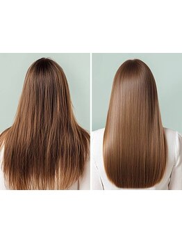 ダメージレスでうる艶ストレートが長持ち★サラサラの指通りと自然なシルエットを体験して♪