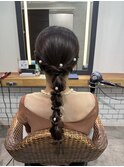 ロング編みおろし