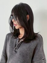 アイティーバイアルバム 八王子店(IT by ALBUM)&nbsp;顔周りレイヤーロングおくれ毛暗めカラー_ba566861