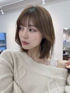 サンドイエナ 横浜店(sand yena) くびレイヤーボブルフネビージュ小顔ワンレンこなれミディ