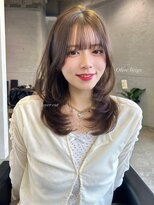 シオヘアーセカンド 西新2号店(Sio.hair 2nd)&nbsp;髪質改善！ミディアムレイヤー×赤み消し透明感オリーブベージュ