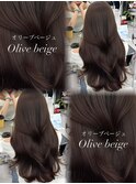 韓国ヘア　透明感カラー　オリーブベージュ