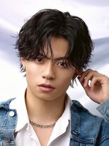 AI TOKYO+Sea MEN'S横浜 MEN'Sパーマ/MEN'Sカット【アイトーキョープラスシーメンズ】 横浜/ニュアンスシャドウ/大人センターパート/波巻き