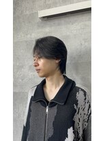 ソイクフ 高田馬場店(SOY-KUFU) センターパートセンター分けニュアンスパーマオールバック