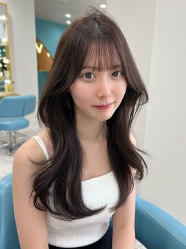 ボタン 熊本(VOTAN) グレージュカラー/レイヤーカット/韓国ヘア/熊本美容室/前髪
