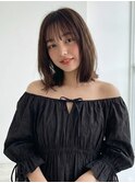 ミディアム レイヤーカット 顔周りレイヤー 透明感 20代30代40代