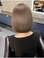 バイ ユア オウン フラワーズ コロン カバ 松本駅前(buy your own flowers : kava)&nbsp;30代40代艶髪◎ブリーチカラー×大人ボブ×ミルクティーベージュ