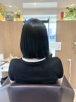 エル バイ ファースト(L by first) 【L by first】縮毛矯正×ブルーブラック 10代/20代/30代/40代