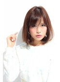 透明感ツヤカラー×浮遊感のある愛されボブ◎