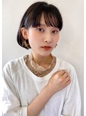 耳掛けしたミニボブ【アフロート吉祥寺 緒方】