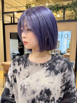 ジアン バイ ミルボン NU茶屋町+(GIEN by milbon) #ハイトーン #ボブ #バイオレット@gien_miduki