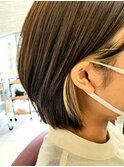 20代30代40代/ショートボブ インナーカラー イヤリングカラー