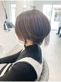 soso 大人可愛い前下がりひし形丸みショートボブ