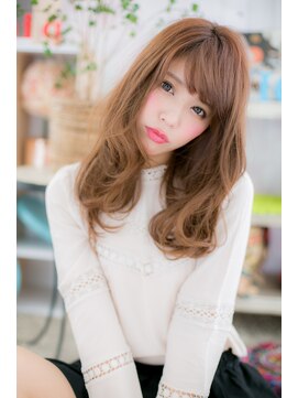 ミック ヘアアンドビューティー 大山店(miq  Hair&Beauty) 甘辛★Aラインエアリーカール外国人風ハイライトカラーc1