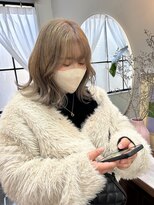 チャプター 問屋町(chapter)&nbsp;ミルクティーベージュカラーレイヤーカットケアブリーチカラー