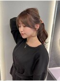 結んでも可愛いおくれ毛/ワンホン&韓国ヘア/レイヤーカット