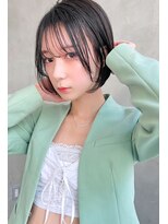【kate 大宮】丸みボブ×圧倒的透明感ブラック