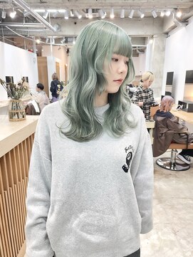 カシェル(cashel kishaba) レイヤーカット×サワーグリーン