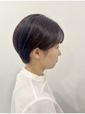 ショートスタイルラベンダーカラー