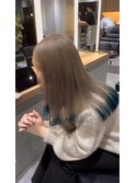 ミルクティーベージュグレージュインナーカラー韓国新百合ヶ丘