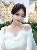 小顔前髪フェミニンロングワイドバング2wayバング