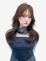 美髪デジタルパーマ薄めバング丸みワンカールシースルーバング