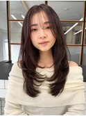 10代20代艶感前髪ワンカールサイドバングくびれヘア