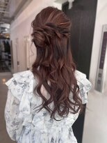 ジゼル 博多筑紫口店(GiseL)&nbsp;ハーフアップ　ヘアセット　結婚式　同窓会　お呼ばれ　20代30代