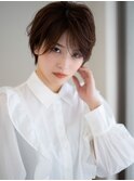【THiRD】ホワイトグレージュチェリーブラウンミニウルフ