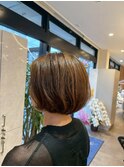 縮毛矯正・ストレートふんわり丸みボブ