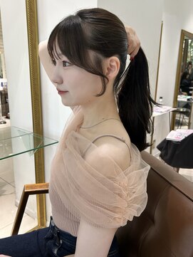 フォルテ 表参道店(FORTE) くびれヘア/アプリコットオレンジ/ハイライトカラー/髪質改善