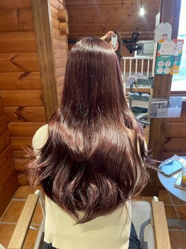 クレエ ヘアー デザイン(creer hair design) ゆるふわウェーブ巻きロングヘア×透明感チョコレートブラウン