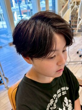 クラップス 綱島店(CLAPS) キッズカット/メンズ/センターパート/マッシュショート/眉毛