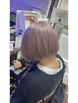 ヘアーエクステンド エフ 渋谷(f) ミルクティーピンク/ピンクパープル/ブリーチ/ハイトーン