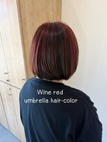 サロン(SALON)&nbsp;アンブレラカラーのワインレッド