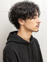 トニーアンドガイ メン 与野駅前店(TONI&GUY MEN)&nbsp;アップバング大人ダークブラウン波打ちパーママッシュp2与野