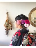 編み込みシニョン