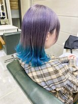 デイズ(days)&nbsp;毛先ブルーカラーグレージュブリーチグラデーションカラーir417