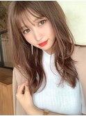ミドルレイヤーヘア(耳かけ毛先パーマイメチェン)