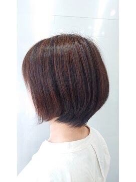 ノエル(noel) グラデーションボブ＋ウィービング（細かいハイライト）