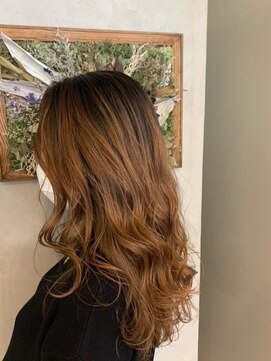 ヘアーラヴワン 足利(hair love One) バイレヤージュハイライト×ロング