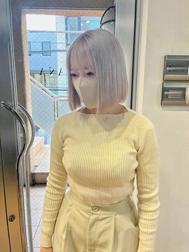アルカナ 明治神宮前原宿(ARCANA) ホワイトカラー　ホワイトブロンド　ミルクティーベージュ　ボブ