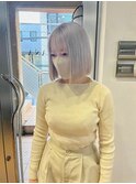 ホワイトカラー ホワイトブロンド ミルクティーベージュ ボブ