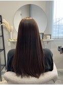 髪質改善トリートメント縮毛矯正ロングヘアー
