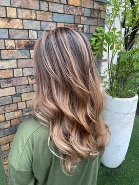 エール シエル 富田林店(aile ciel) aile ciel/ミルクティーバレイヤージュ